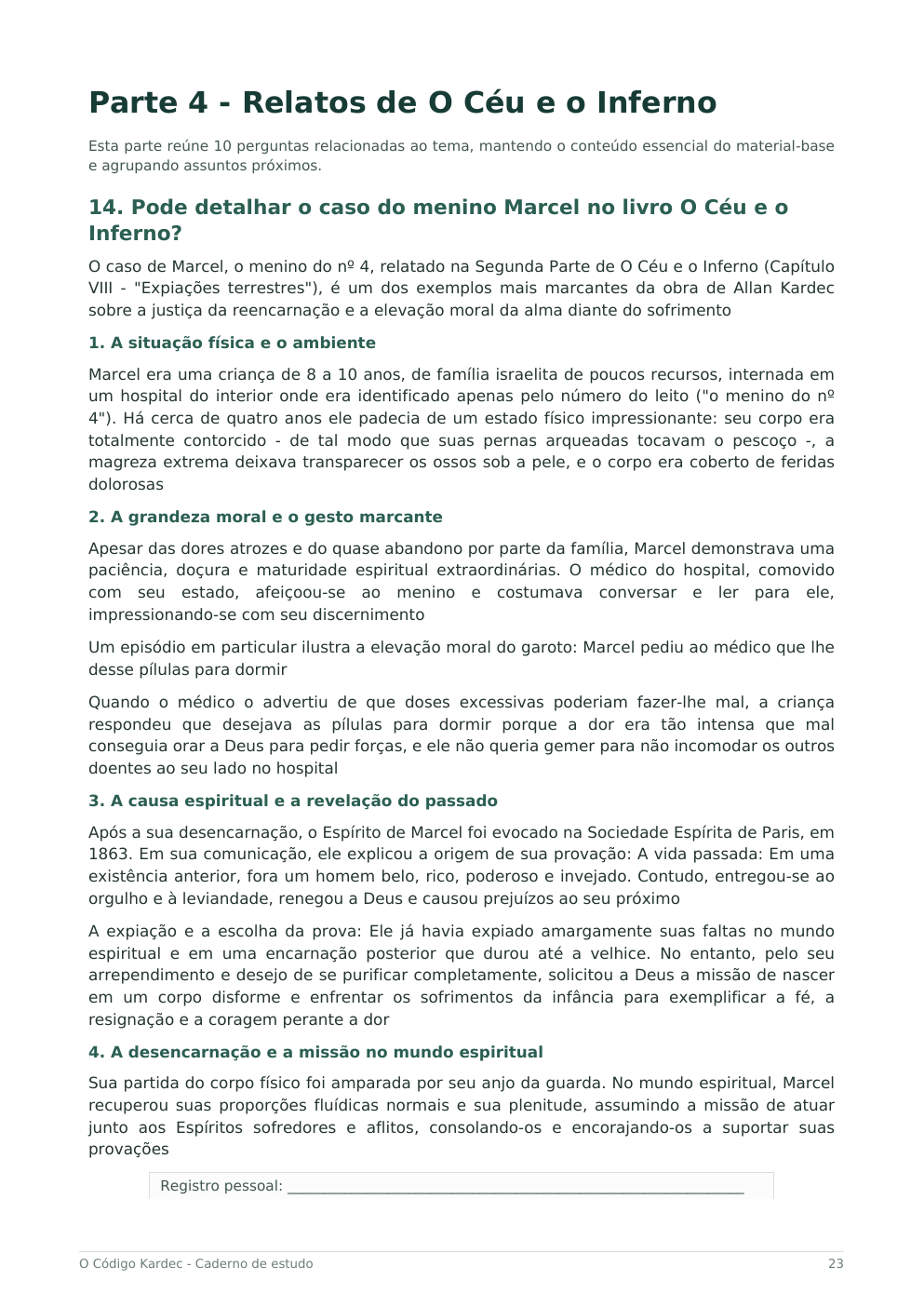 Página real da cartilha: Relatos e estudos